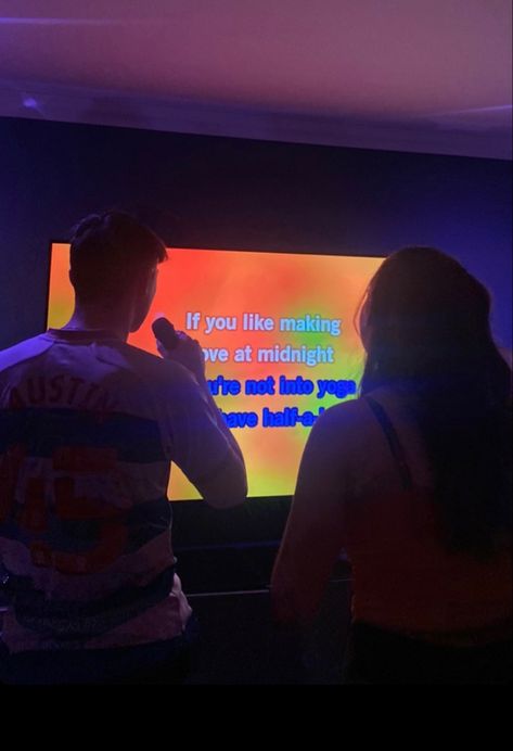 #karaoke #latenightvibes Karaoke Date Night, Couples Karaoke Night, Karaoke Date Aesthetic, Couple Karaoke Aesthetic, Couple Karaoke, Karaoke Night Aesthetic, Karaoke Date, Karaoke With Friends, Karaoke Aesthetic