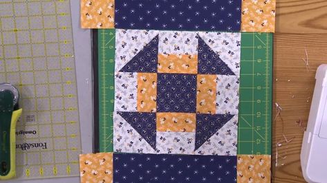 How To Add Sashing To Quilt Blocks, Quilt Cornerstone Ideas, Quick Quilts, Churn Dash Quilt, Quarter Inch Seam, First Quilt, Quick Quilt, Seam Allowance, Quilt Border