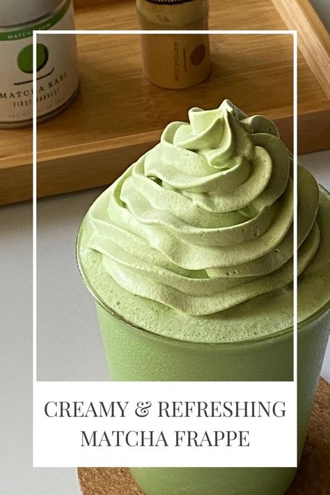 Matcha Cream Frappuccino, Matcha And Strawberry Drink, Whipped Matcha Latte, Matcha Shake Recipe, Matcha Frappe Recipe, Matcha Frappuccino Recipe, Matcha Whipped Cream, Matcha Milkshake, Whipped Matcha