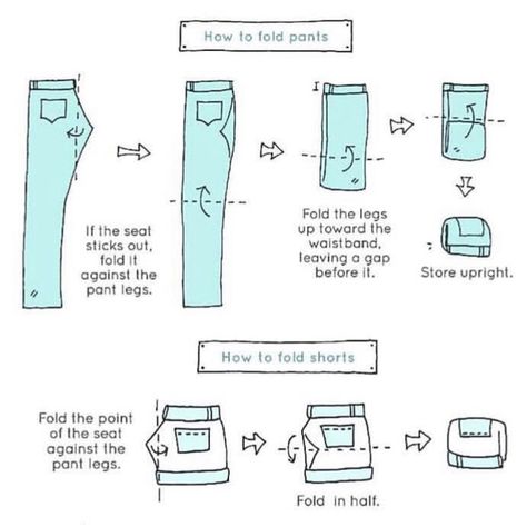 #konmarie folding pants and shorts How To Fold Shorts, Konmari Method Folding, Fold Pants, Konmari Organizing, How To Fold Pants, Konmari Folding, Konmari Method, Clothes Organization Diy, Diy Clothes Life Hacks