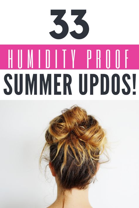 Are you sweating yet? Summer is here and the humidity can kill your hair! Beat the heat with these super easy summer updos that you can do in minutes. Learn how to do ALL of them from VIDEOS! I know I learn best when I can actually see the style being done, so I'm sharing 33 humidity proof summer updos for when it's too hot to style your hair with hot tools! Check them out! #hair #haircare #hairstyles #summerstyle #lifestyleblog #beautyblog Summer Updos, Simple Updo Tutorial, Easy Updos For Medium Hair, Easy Updos For Long Hair, Super Easy Hairstyles, Easy Updo, Updo Tutorial, Easy Hair Updos, Up Dos For Medium Hair