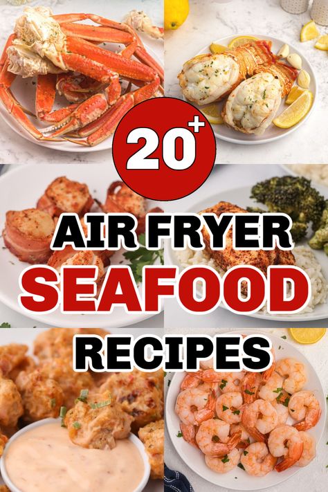 Air Fryer Seafood Recipes - Air Frying Foodie Airfryer Seafood Recipes, Air Fryer Seafood Recipes, Fried Fish In Air Fryer, Air Fryer Seafood, Air Fry Fish Recipe, Air Fryer Shrimp Recipes, Recipes For Fish, Easy Salmon Dinner, Air Fried Fish