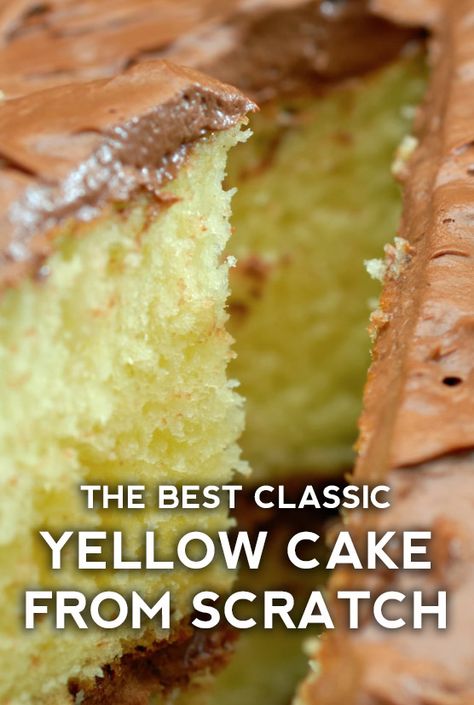 Yellow Cake From Scratch, Homemade Yellow Cake, Easy Vanilla Cake, Easy Vanilla Cake Recipe, Yellow Cake Recipe, Cake From Scratch, Vanilla Cake Recipe, Cake Recipes From Scratch, Dessert Cake Recipes