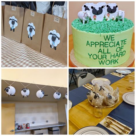 Elders appreciation dinner... Sheep theme Elder Appreciation Dinner, Pioneer Appreciation Dinner, Jw Elders Appreciation Dinner, Jw Elders Appreciation Gift Ideas, Jw Elders Gifts, Appreciation Dinner Ideas, Pioneer Gift Ideas, Pioneer School Gifts Jw, Jw Pioneer School