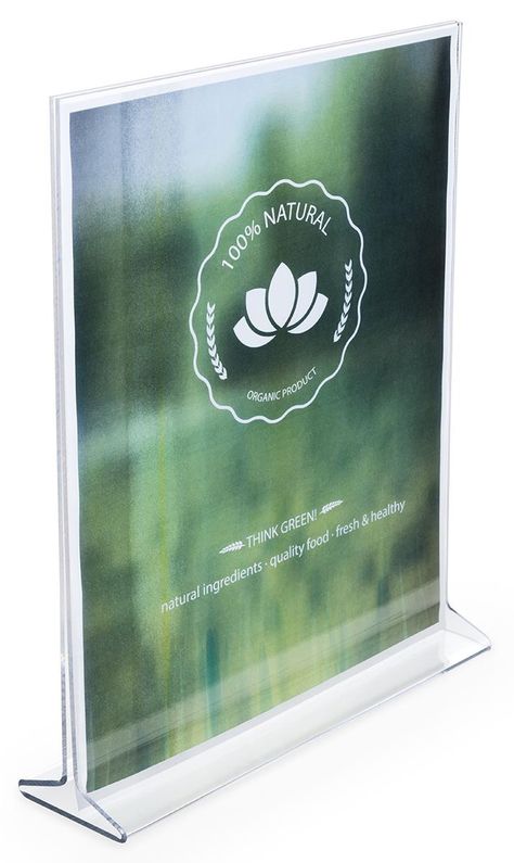 Workshop Series 8.5 x 11 Acrylic Table Sign Holder, Top Insert, T-style - Clear Table Sign Holder, Acrylic Table Sign, Menu Stand, Signage Signs, Acrylic Signage, Signage Display, Tabletop Signs, Floor Decal, Photo Holder