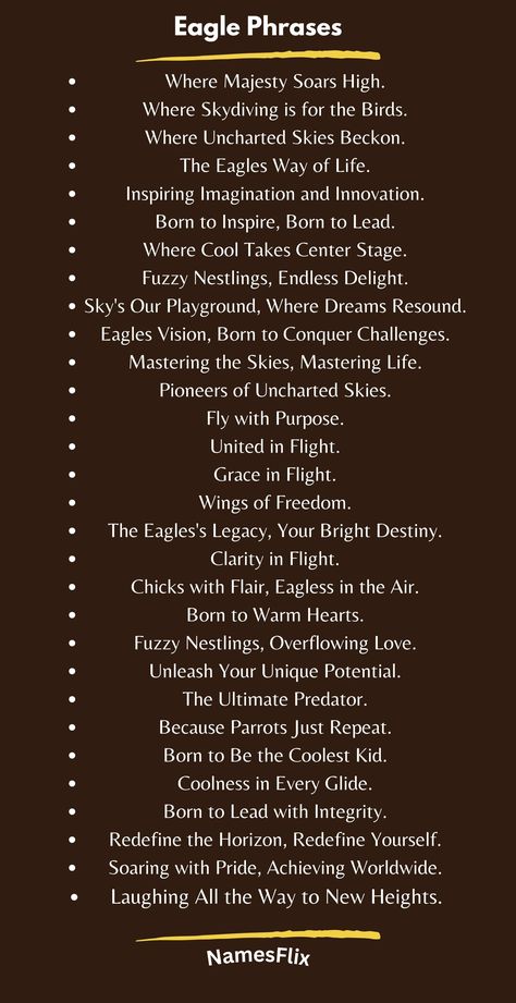 Eagle Phrases Eagle Motivational Quotes, Eagle Sayings, Eagle Symbolism, Eagles Quotes, Advertisement Ideas, Leadership Vision, Sports Slogans, Eagle Symbol, An Eagle