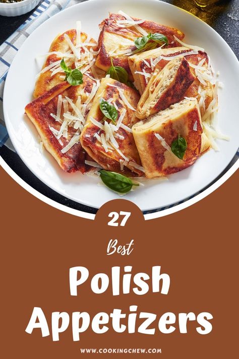 From Pierogi to bite-sized Kielbasa, these Polish appetizers are sure to add a touch of sophistication to any special gathering. Polish Appetizer Recipes, Easy Polish Food Recipes, Pierogi Appetizer Appetizers, Polish Mistakes Appetizers, Polish Party Food, German Appetizer Recipes, Polish Appetizers Easy, Polish Sausage Appetizer Recipes, Polish Charcuterie Board