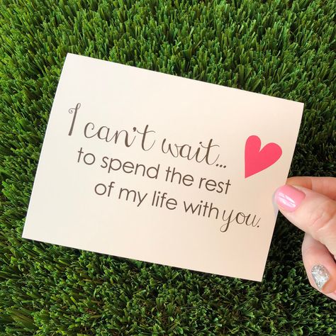 Let your fiance know that you are looking forward to spending the rest of your lives together with this sweet card for your Wedding Day. This card is perfect for your bride or groom and is blank inside for your own heartfelt message.  #weddingcards #fiance #weddingdayready #weddingday #bridetobe #groom #greetingcards To My Husband To Be Quotes, Love Quotes For Fiance Future Husband, Fiance Quotes Future Husband, Cards For Fiance, Future Husband Funny, Ldr Relationship, Love Quotes For Fiance, Wedding Day Messages, Fiance Quotes