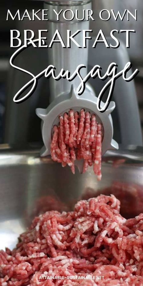 Mild Breakfast Sausage Recipes, How To Make Pork Sausage Homemade, Homemade Breakfast Sausage Links, How To Make Ground Pork, Making Pork Sausage, Make Sausage From Ground Pork, How To Make Sausage From Ground Pork, Breakfast Link Sausage Recipes, Homemade Ground Sausage