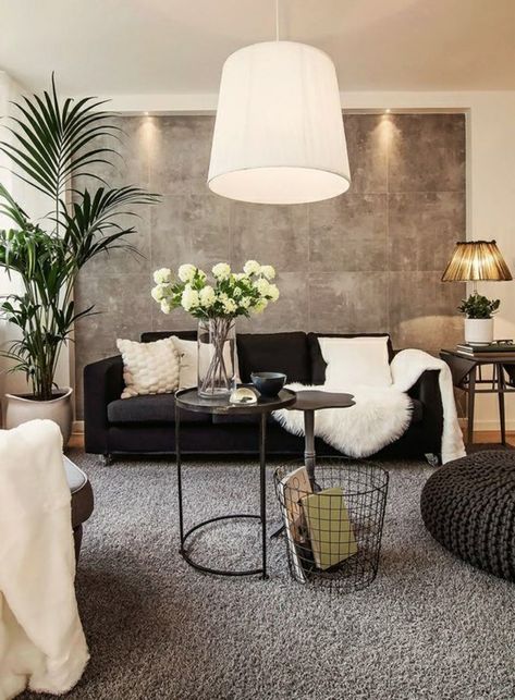 Living Room Wall Designs, Modern Living Room Wall, Elegant Living Room Design, Trendy Living Rooms, White Living, White Living Room, Elegant Living Room, Elegant Living, A Living Room