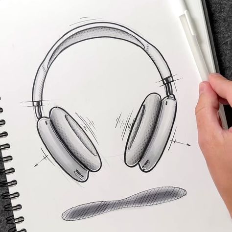 Some more process images from my recent AirPod max sketch. . . . . . #sketch #dailysketch #drawing #sketchdaily #productsketch #idsketches #freehand #designsketch #studiokairump #kairump #kairumpsketch #productdesign #industrialdesign #fountainpen #freehanddrawing #sketches #designer #productsketch #sketchdaily #idsketching #copics #design #idsketch #sketchmarker #sketches #inkdrawing Airpods Sketch, Airpod Drawing, Headphones Aesthetic Drawing, Earphones Drawing, Headphone Sketch, Airpod Max, Free Hand Drawing, Sketch Markers, Diy Hair Bows