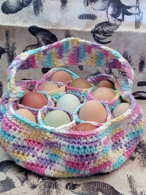 Excited to share the latest addition to my #etsy shop: Peeps Bakers Dozen Egg-cellent Egg Collecting Basket https://etsy.me/3PPTskv #rooster #chicken #crochet #poultry #chickens #hen #hens #4plyyarn #100percentcotton #chickenlife #backyardpoultry Crochet Egg Basket, Egg Collecting Basket, Crochet Egg, Chicken Crochet, Easter Egg Basket, Backyard Poultry, Crochet Crop Top Pattern, Crochet Fun, 4 Ply Yarn