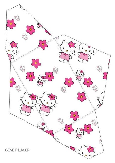 Hello Kitty Envelope, Hello Kitty Invitation Card, Hello Kitty Invitations, Envelope Template Printable, Hello Kitty Printables, Ceremony Invitation, Hello Kitty Crafts, Luxury Birthday, Paper Toys Template