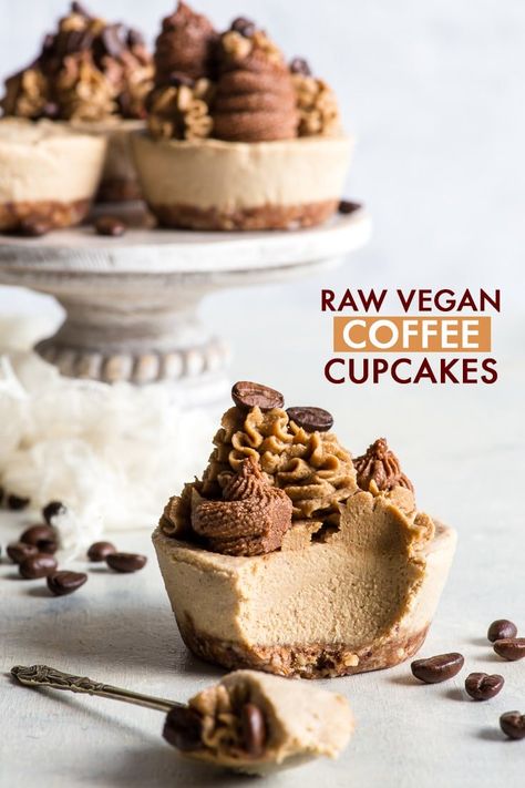 Loopy Whisk, Deserturi Raw Vegan, Raw Dessert Recipes, Vegan Coffee, Alkaline Recipes, Coffee Cupcakes, Raw Vegan Desserts, Raw Cake, Sugar Free Vegan