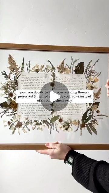 Wedding Vendor Directory 💍 USA, Canada & Online Vendors on Instagram: "The sweetest way to display your vows 🩵

🎥Credit: @flowersofthepress" 2024 Bride, Bouquet Preservation, Wedding Vendor, Wedding Keepsakes, Wedding Vows, Wedding Things, Modern Bride, Pressed Flowers, Wedding Vendors