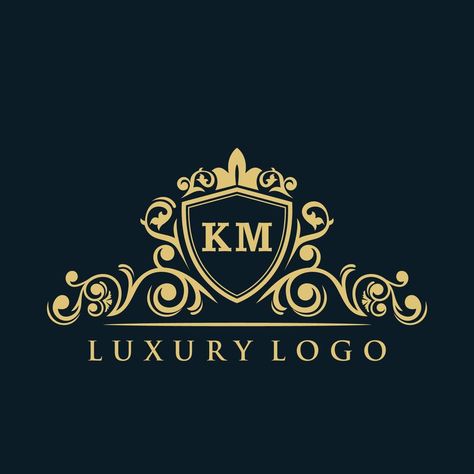 Km Logo, Hs Logo, Gold Shield, Happy Janmashtami, Mk Logo, Vector Template, Luxury Logo, Vector Logo, Vector Art