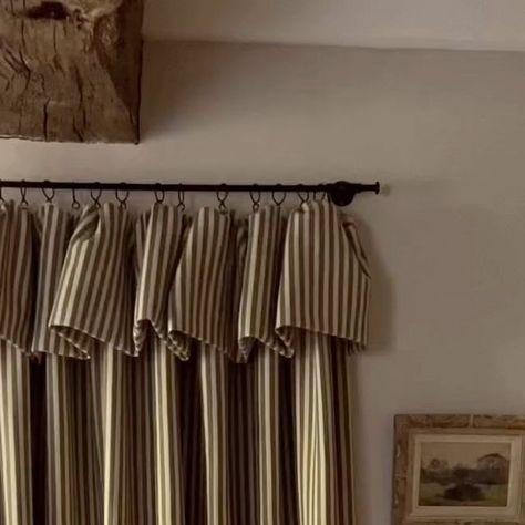 Tori Murphy on Instagram: "Dreaming of a flop over frill curtain for Christmas? 💫 24 hours left to order to guarantee delivery before the big day… This beautiful curtain is in our Sage, Wool Harbour Stripe, lined in our wool with a 30cm flop over, available in many other options… Please get in touch with any questions, madeforme@torimurphy.com #torimurphy #torimurphytextiles #torimurphycurtains #madetomeasure #madeinengland" Tori Murphy Curtains, Flop Over Frill Curtain, Christmas Curtains Living Room, Tori Murphy, Curtain Styles, Striped Curtains, Frill Tops, Curtain Ideas, Beautiful Curtains