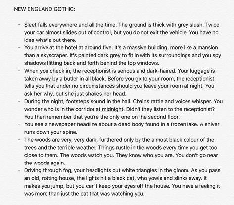 Gothic Story Ideas, New England Gothic Aesthetic, Northeast Gothic, Gothic Prompts, Gothic Writing Prompts, New England Gothic, Regional Gothic, Modern Monsters, Gothic Writing