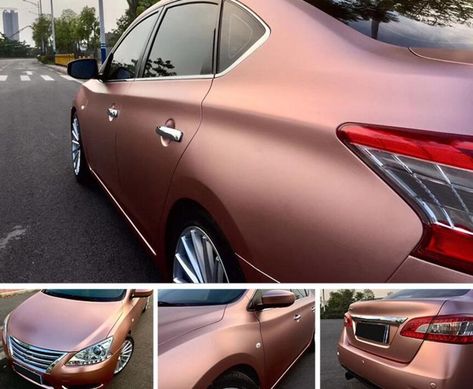 Metallic Car Wrap, Rose Gold Car, Jetta Wagon, Metal Vinyl, Gold Lightning, Rose Gold Satin, Gold Car, Large Luggage, Auto Motor