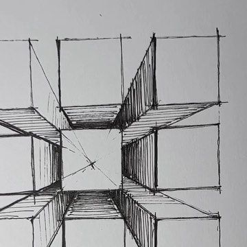 Bayan Shahin on Instagram: "One point perspective! Fine liner from @sakuraofamerica #repost #architecture #sketching" Architecture Sketching, One Point Perspective, Point Perspective, September 22, Architecture, On Instagram, Instagram