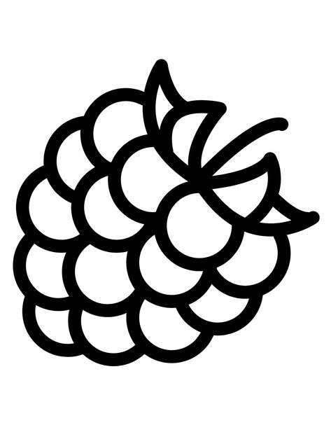 Raspberry - Lol Coloring Pages Raspberry Drawing Simple, Raspberry Doodle, Raspberry Drawing, Black And White Raspberry Tattoo, Raspberry Images, Raspberry Color, Raspberry, Coloring Pages, How Are You Feeling