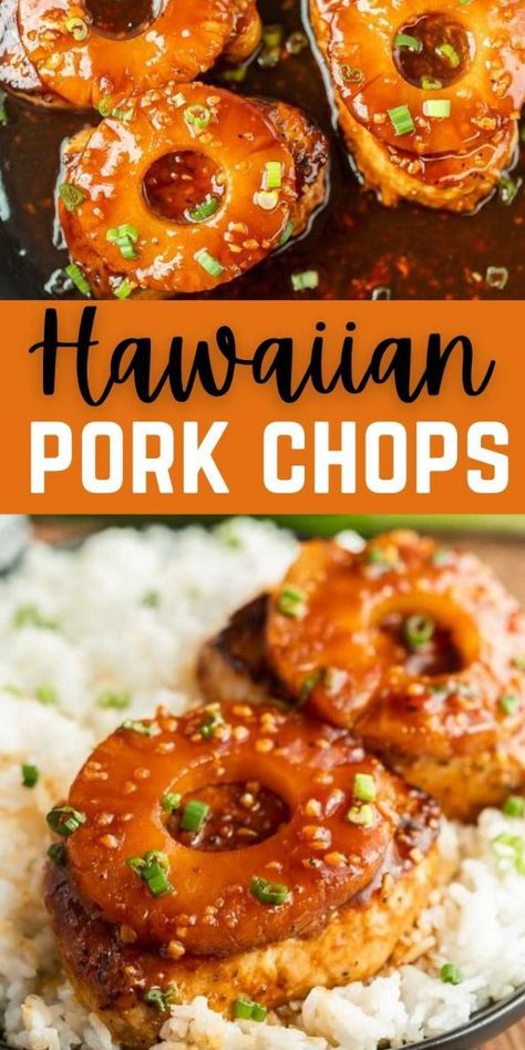 Hawaiian Pineapple Pork, Hawaiian Sauce, Hawaiian Pork Chops, Teriyaki Pork Chops, Pineapple Pork Chops, Hawaiian Pork, Tender Pork Chops, Pineapple Pork, Sweet Pork