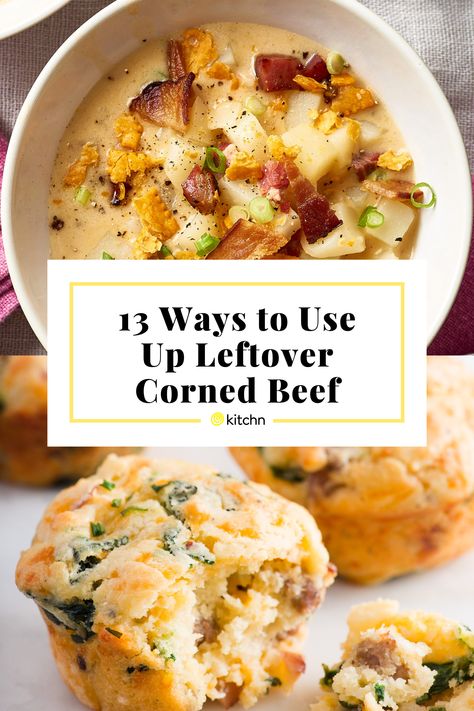 Corned Beef Uses, Corned Beef Quiche Recipes, Corn Beef Ideas, Healthy Corned Beef Recipes, Corned Beef Leftovers Dinners, Recipes With Leftover Corned Beef, Corned Beef Meal Ideas, Corned Beef And Brussel Sprouts, Recipes With Canned Corned Beef