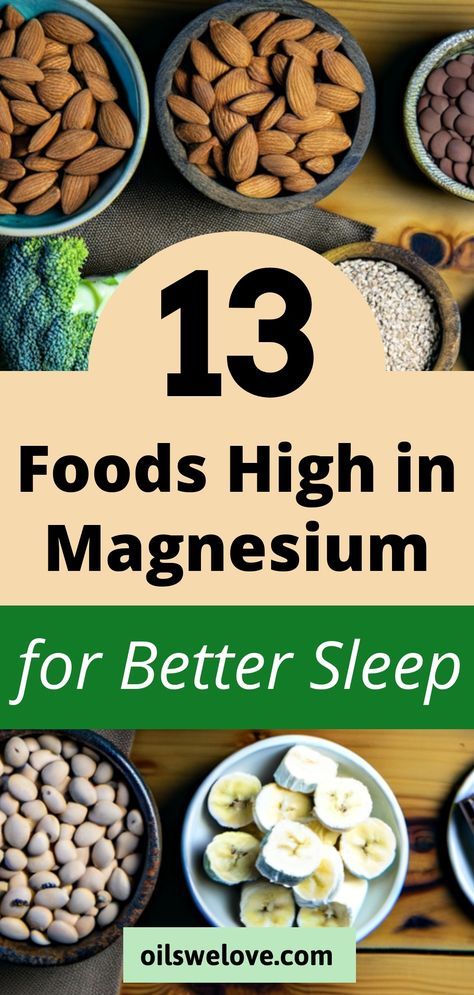 Discover 13 foods high in magnesium for better sleep! Adding magnesium-rich foods like spinach, almonds, and pumpkin seeds can improve your sleep quality. Explore long-tail examples like "magnesium-rich almonds for restful nights" or "spinach smoothies for better sleep." Uncover how "magnesium-infused recipes for insomnia" and "better sleep with magnesium-laden dark chocolate" can enhance your nightly rest. Foods Rich In Magnesium, Magnesium Foods, Foods High In Magnesium, Magnesium For Sleep, Food For Sleep, Magnesium Rich Foods, Spinach Smoothie, Pantothenic Acid, Healthy Brain