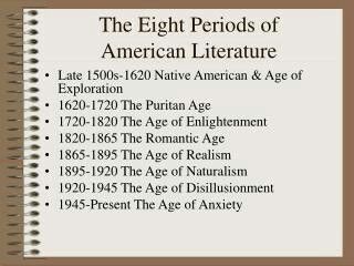 Periods of American Literature American Literature Timeline, Periods Of English Literature, American Literature Aesthetic, American Literature High School, Teaching American Literature, History Of English Literature, Age Of Exploration, English Literature Notes, High School Literature