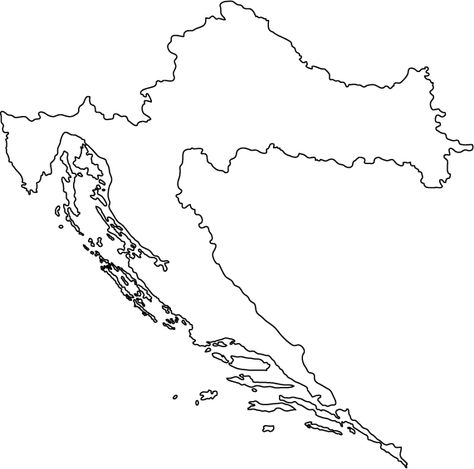 croatia outline - Google Search Map Of Croatia, Croatia Map, Map Drawing, Physical Map, Map Outline, Subtle Tattoos, Tattoo Outline, Little Tattoos, Travel Planning