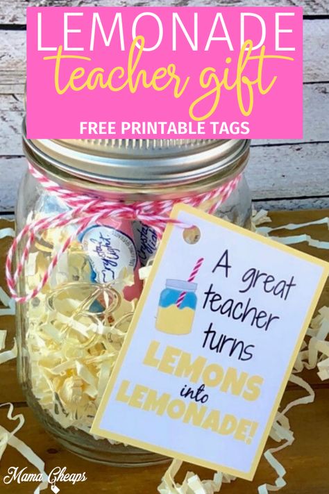 Lemonade Teacher Appreciation Gifts, Teacher Appreciation Gifts On A Budget, Teacher Appreciation Gifts Summer Theme, Teacher Appreciation Lemonade, Lemonade Teacher Gift, Easy Teacher Appreciation Gifts Diy, Mason Jar Teacher Appreciation Gifts, Diy Teacher Appreciation Gifts, Lemonade Gift