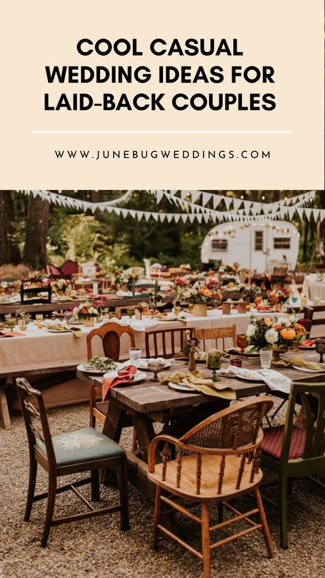 From reception seating to food and drinks, we've got you covered with these casual wedding ideas for laid-back couples. | Image by Victoria Carlson Photography