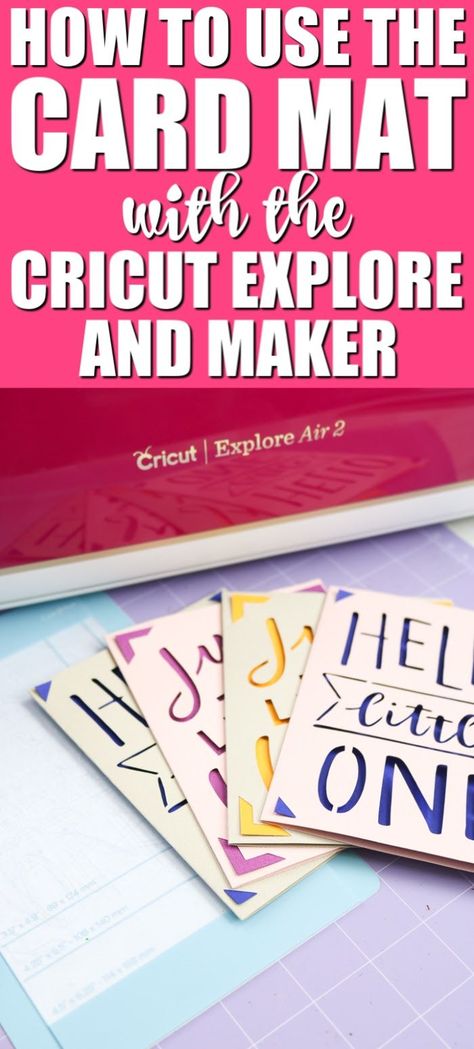 Everyone is talking about the Cricut Joy card mat! Well, here is a way that you can use it on your Explore and Maker! #cricut #cricutcreated #cricutjoy #cricutexplore #cricutmaker #cricutprojects #cricuthacks #cardmaking #papercrafts Cricut Cards Ideas Cardmaking, Cricut Card Mat, Circuit Joy, Cricut Patterns, Cricut Birthday Cards, Cricut Explore Air Projects, Cricut Hacks, Maker Ideas, How To Use Cricut