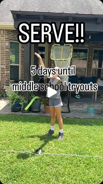 Charly Russell on Instagram: "5 days until middle school tryouts… 
Let’s practice SERVING!

TOSS- the key to a great serve

Stand and toss (no step, let the ball drop) x25
Toss and and step (let the ball drop) x25
Toss, step & make contact (serve strap 👌) x25
*repeat above with a jump serve

The link for the serve strap I use is in my Amazon Storefront link (home practice essentials) that is in my bio.

#charsvballjourney #serve #volleyballserve #volleyballtryouts #vballtryouts #volleyball #vball #volleyballislife #vballislife #volleyballgirls #vballgirls #vballplayer #volleyballdrills" Middle School Volleyball Tryout Tips, Jump Serve, Kids Volleyball, Volleyball Serve, Volleyball Tryouts, Volleyball Practice, Volleyball Tips, Volleyball Drills, Ball Drop