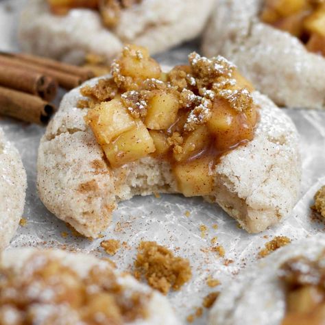 Apple Pie Cookies - Lane & Grey Fare Lane And Grey Fare, Mini Apple Pie Recipe, Apple Cookies Recipes, Egg-free Recipes, Apple Desserts Easy, Homemade Apple Pie Filling, Apple Pie Cookies, Homemade Apple Pie, Best Apple Pie