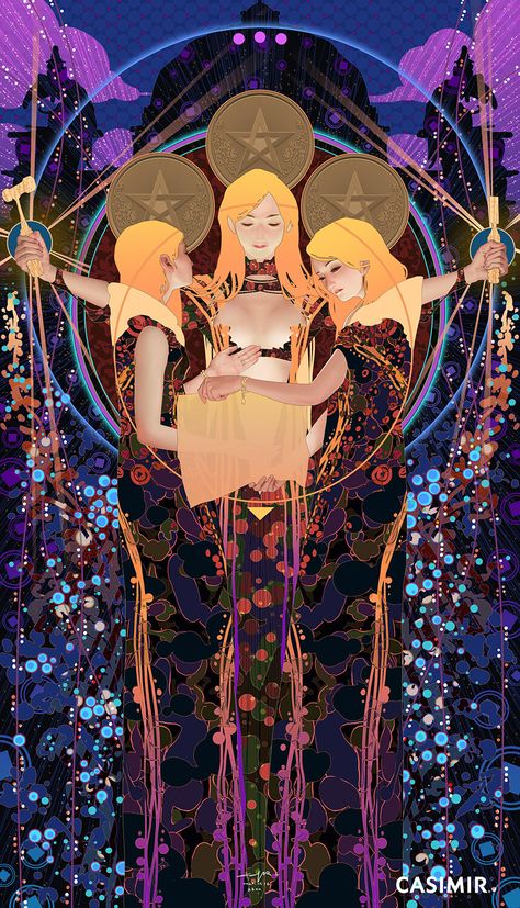 ArtStation - CASIMIR ART Minor Arcana 塔羅小秘儀 THREE of PENTACLES / 錢幣三, CASIMIR ART 3 Of Pentacles, Three Of Pentacles, Pentacles Tarot, Tarot Magic, Pentacles, Tarot Cards Art, Minor Arcana, Tarot Art, Mystical Art