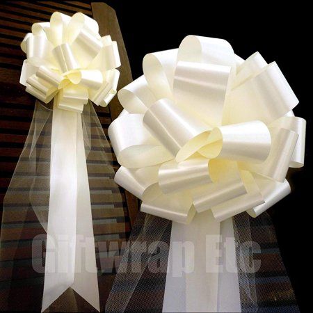 White Pew Flowers, Bows With Tulle, Tulle Wedding Decorations, Wedding Pew Bows, Wedding Pew Decorations, Wedding Church Aisle, Church Aisle, Pew Bows Wedding, Pew Decorations