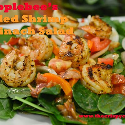 Applebee's Grilled Shrimp 'N Spinach Salad @keyingredient #bacon #shrimp Shrimp And Spinach Salad, Shrimp And Spinach, Shrimp Spinach, Shrimp Salad Recipe, Grilled Shrimp Skewers, Shrimp Salad Recipes, Eating Fresh, Spinach Salad Recipes, Breakfast Salad