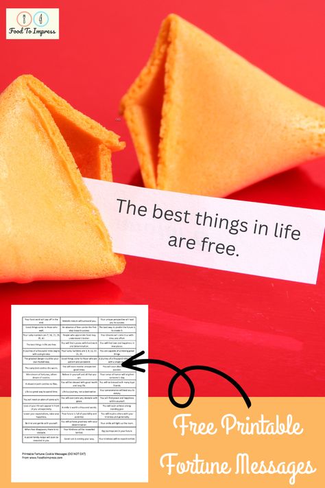 Funny Fortune Cookie Quotes Printable, Funny Fortune Cookies, Fortune Cookie Sayings, Food To Impress, Cookie Template, Fortune Cookies Recipe, Cookie Sayings, Fortune Cookie Messages, Chinese Cookies