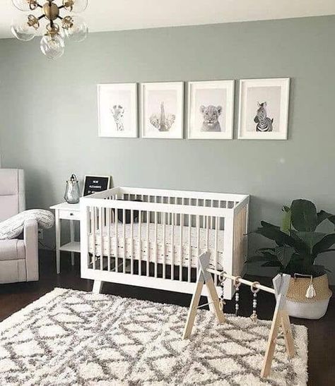 Babyletto Hudson, Mint Green Rooms, Nursery Closet Dividers, Baby Nursery Design, Baby Nursery Inspiration, Nursery Room Design, Baby Room Inspiration, Baby Boy Room Nursery, Decor Ikea