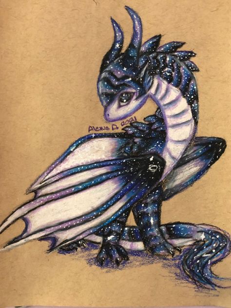 Dragon Dot Art, Galaxy Dragon Tattoo, Star Dragon Art, Space Dragon Art, Dragon Pictures Drawings, Galaxy Oc, Cool Dragon Drawings, Alvia Alcedo, Galaxy Dragon