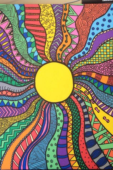 Zentangle sun Tumblr Drawings, Art Work, Wall Decor, Sun, Tumblr, Drawings, Wall, Design, Art