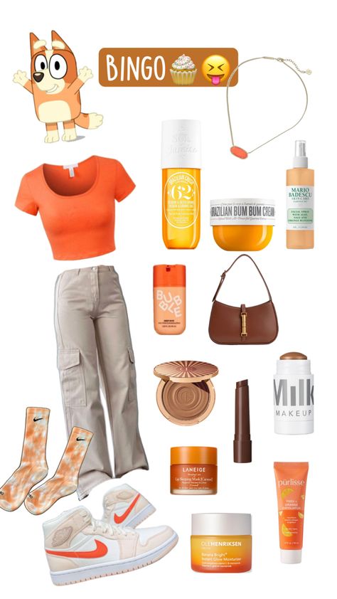 Outfit inspired by Bingo Bingo Outfit, Bluey And Bingo Costume, Diy Adult Halloween Costumes, Bluey And Bingo, Mario Badescu Skin Care, Ole Henriksen, Outfit Inspired, Facial Spray, Mario Badescu