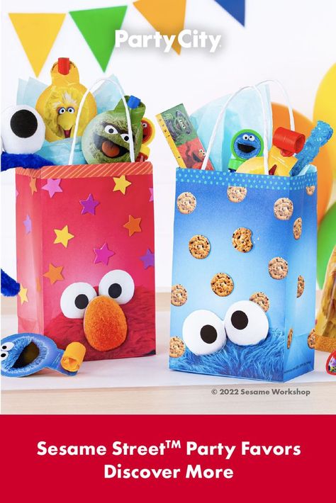 Send guests on their way with personalized Elmo party favor bags. Discover more Sesame Street party favors at Party City. Sesame Street Birthday Decorations, Elmo Party Favors, Sesame Street Party Favors, Sesame Street Birthday Party, Elmo Party, Sesame Street Party, Sesame Street Birthday, Goody Bags, Street Party