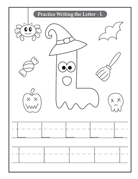 Halloween alphabet, 26 Best Premium Graphics on Freepik Letter I Crafts, Letter L Worksheets, Halloween Alphabet, Holiday Worksheets, Halloween Letters, About Halloween, Alphabet Coloring Pages, Alphabet Coloring, Craft Classes