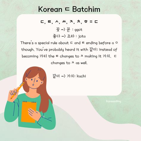 Batchim Korean Rules, Thing To Learn, Korean Study, Korean Learning, To Learn, Key