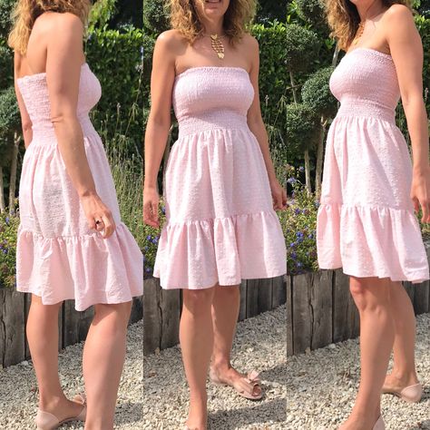 Shirred Dress Tutorial, Shirred Dress Pattern, Smock Dress Pattern, Youtube Ideas, Dress Sewing Tutorials, Ruffles Dress, Dress Tutorial, Bodice Pattern, Repurposed Clothing