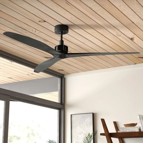 Ceiling Fans | Up to 60% Off Through 12/26 | Wayfair Plastic Ceiling, Propeller Ceiling Fan, 3 Blade Ceiling Fan, Ceiling Fan Blades, Black Ceiling Fan, Ceiling Installation, Ceiling Fan With Remote, Wood Ceilings, Modern Ceiling