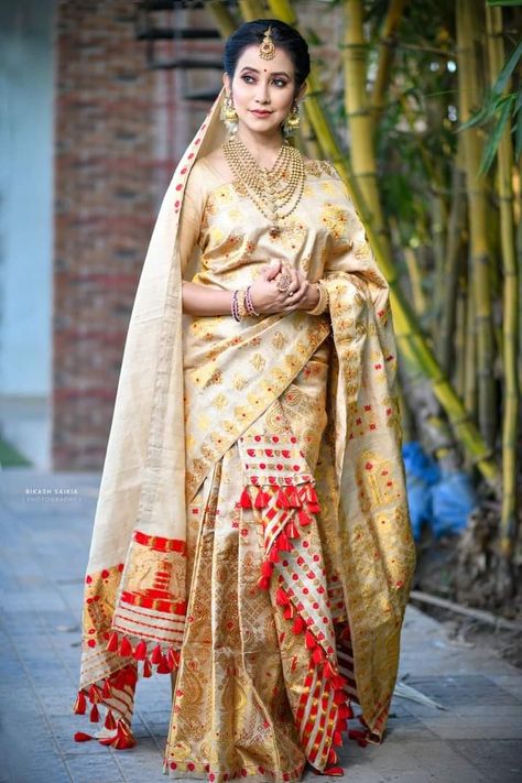 mekhela sador, mekhela cador, Assam dress, Assamese dress, Assamese traditional dress, Dress of Assam, Assam, India, Mekhela sador design, beautiful mekhela sador, mekhela sador embroidery, designer mekhela sador, fancy mekhela sador, Assam, India Assamese Bride, Mekhela Sador, Red Silk Saree, Mekhela Chador, The Seven Sisters, Lehenga Red, Seven Sisters, Lehenga Style, Photo Poses For Couples