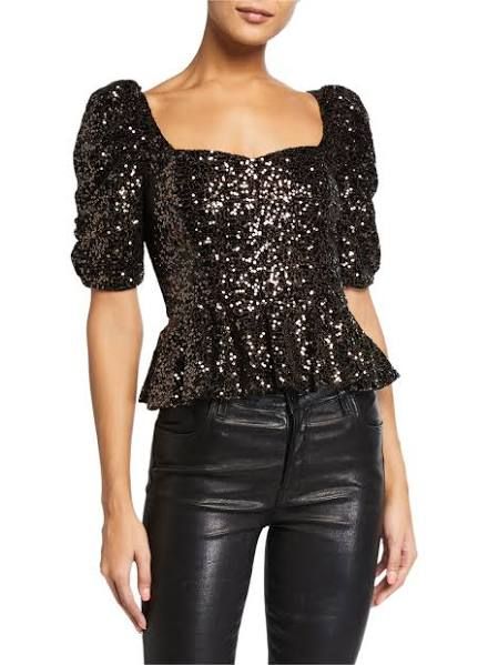 sequin holiday tops for women Holiday Tops For Women, Amanda Uprichard, Holiday Tops, Sequin Top, Tops For Women, Running Women, Ruffle Hem, Western Fashion, Neiman Marcus